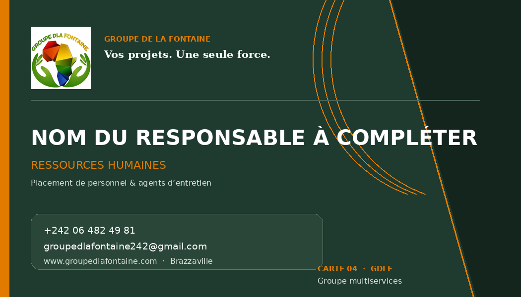 Carte de visite GDLF — Ressources humaines