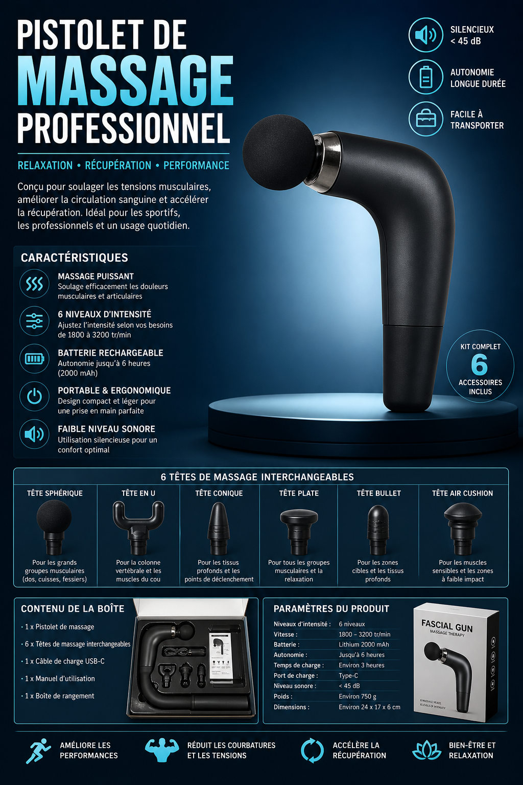 pistolet de massage