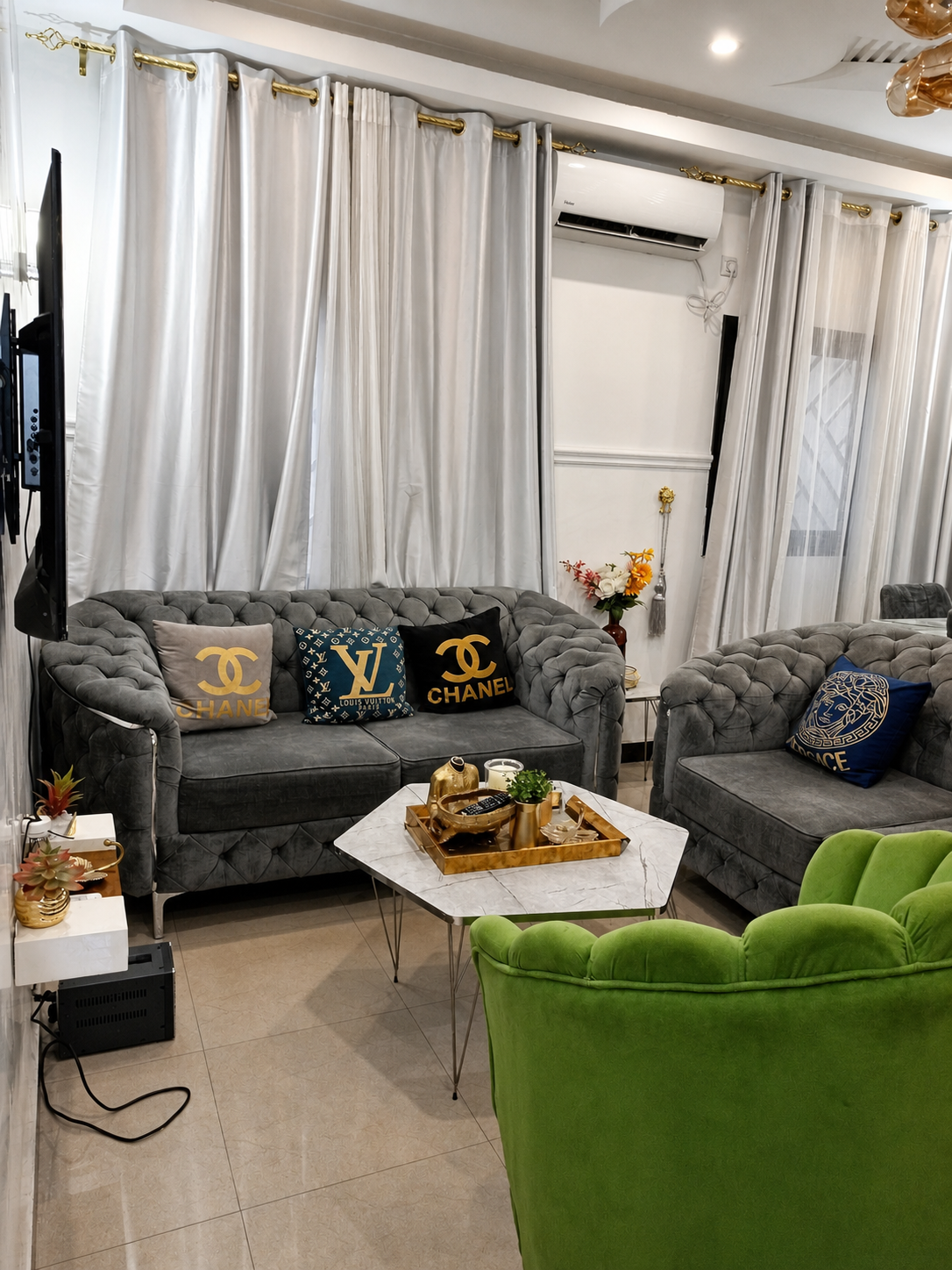 appartement meublé 3 chambre salon